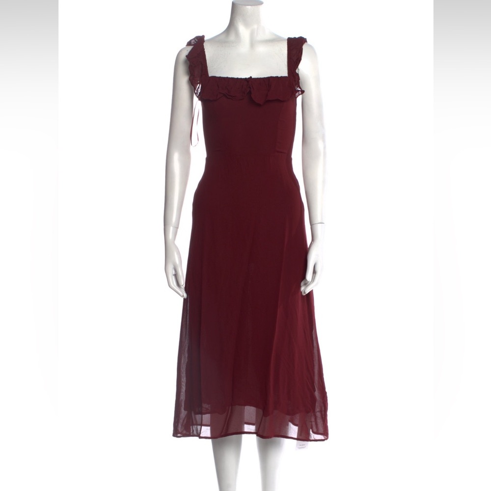 Reformation Midi Red Dress